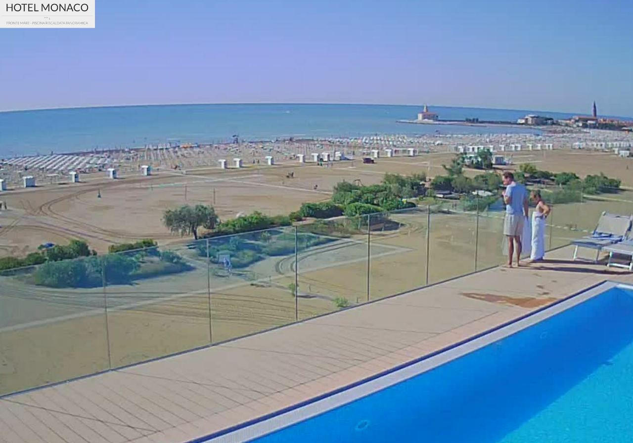 Hotel Monaco a Caorle in diretta: Levante Strand, spiaggia di levante