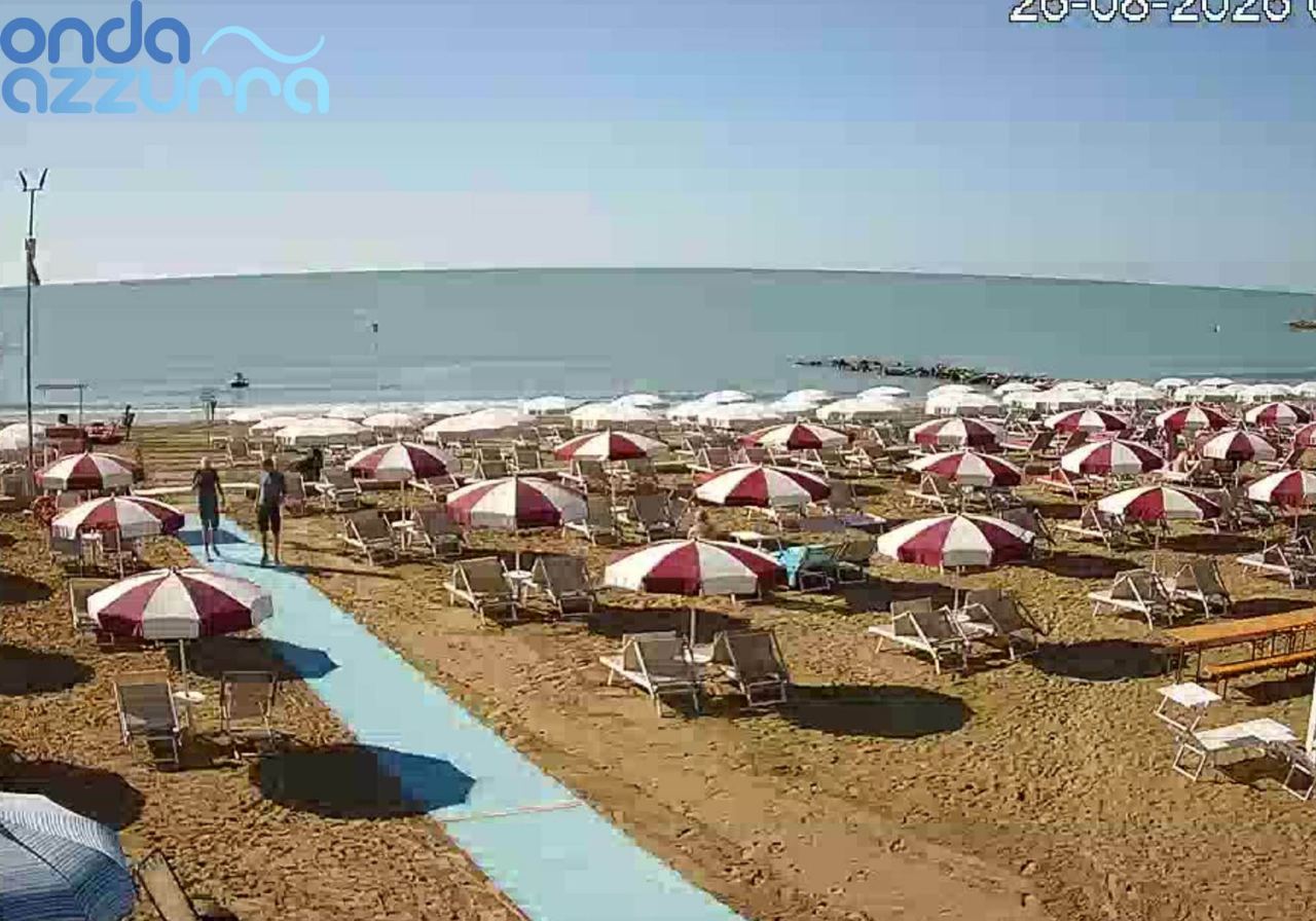 Onda Azzurra Webcam a Caorle in diretta: Webcam Duna Verde, spiaggia di levante