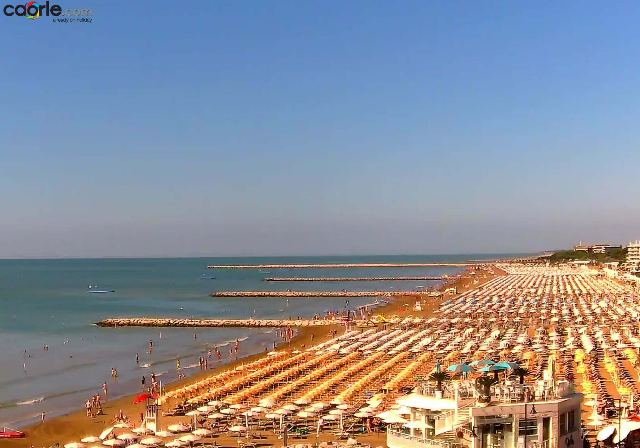 Webcam Caorle "Ponente" Strand a Caorle in diretta: "Ponente" Strand, spiaggia di ponente