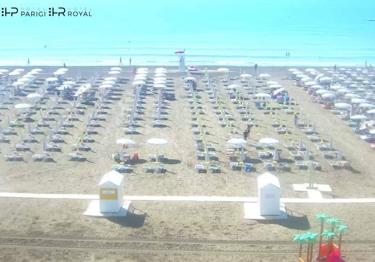 Hotel Royal und Hotel Parigi a Caorle in diretta: Ponente Strand, spiaggia di ponente